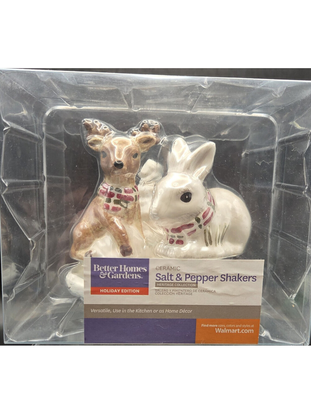 Better Homes & Gardens Ceramic Salt & Pepper Shakers Heritage Collection Holiday